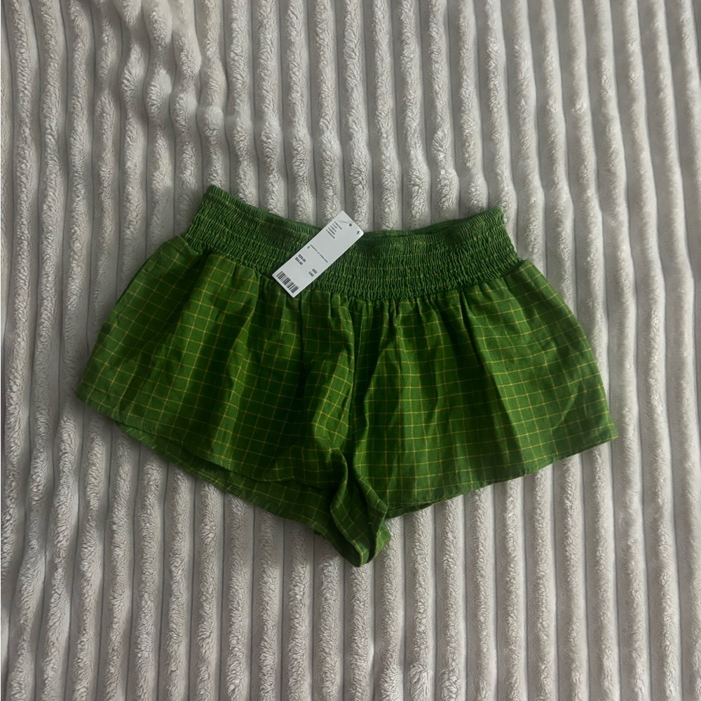 Urban Outfitters Green and Yellow Plaid Shorts